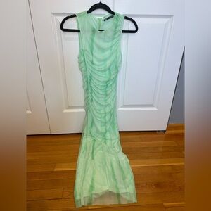 Zara Light Green Bodycon Maxi Dress